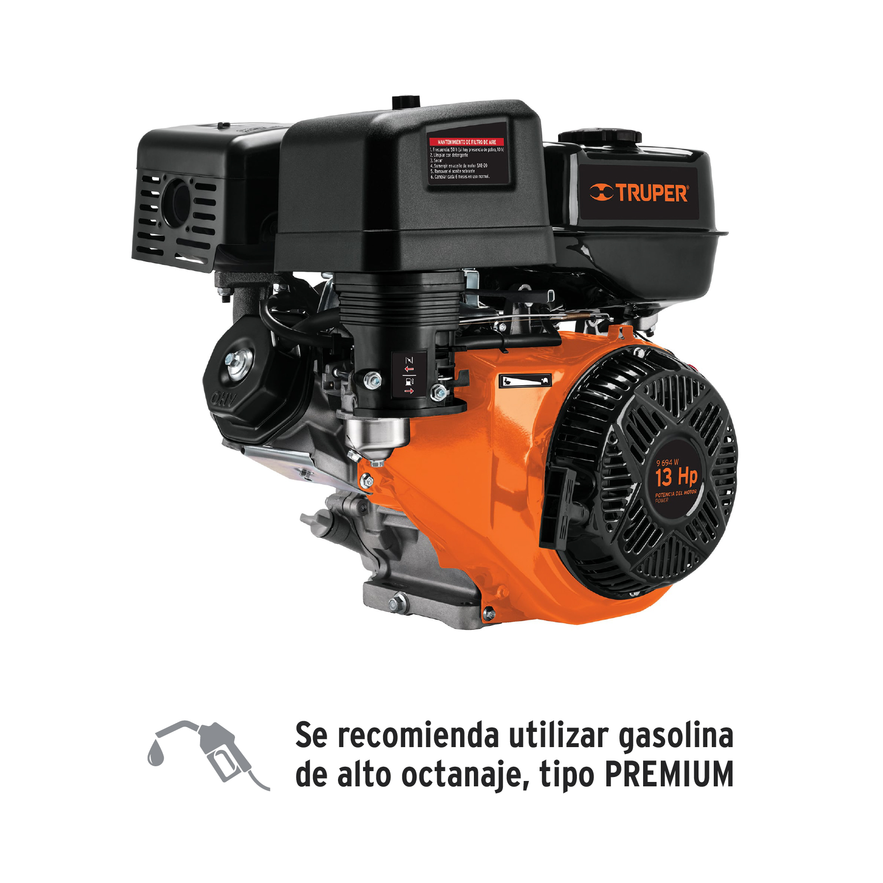 MOTOR A GASOLINA 13 HP, TRUPER